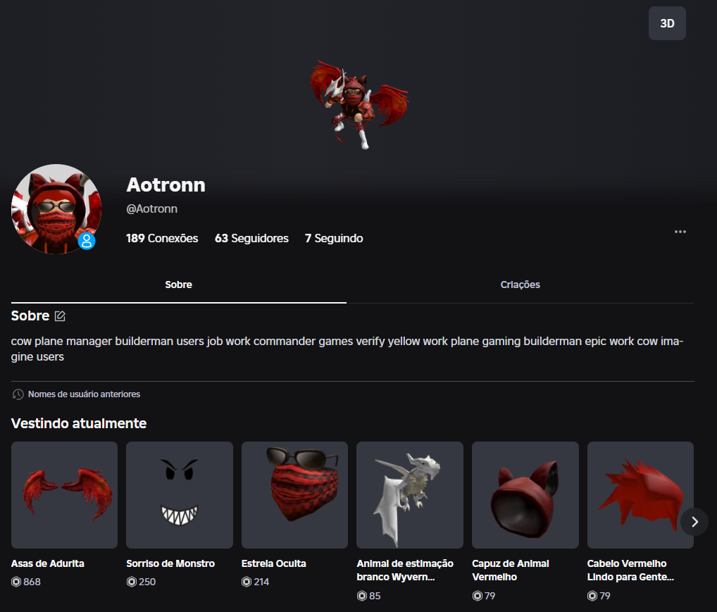 VENDO MINHA CONTA ROBLOX Slide 3